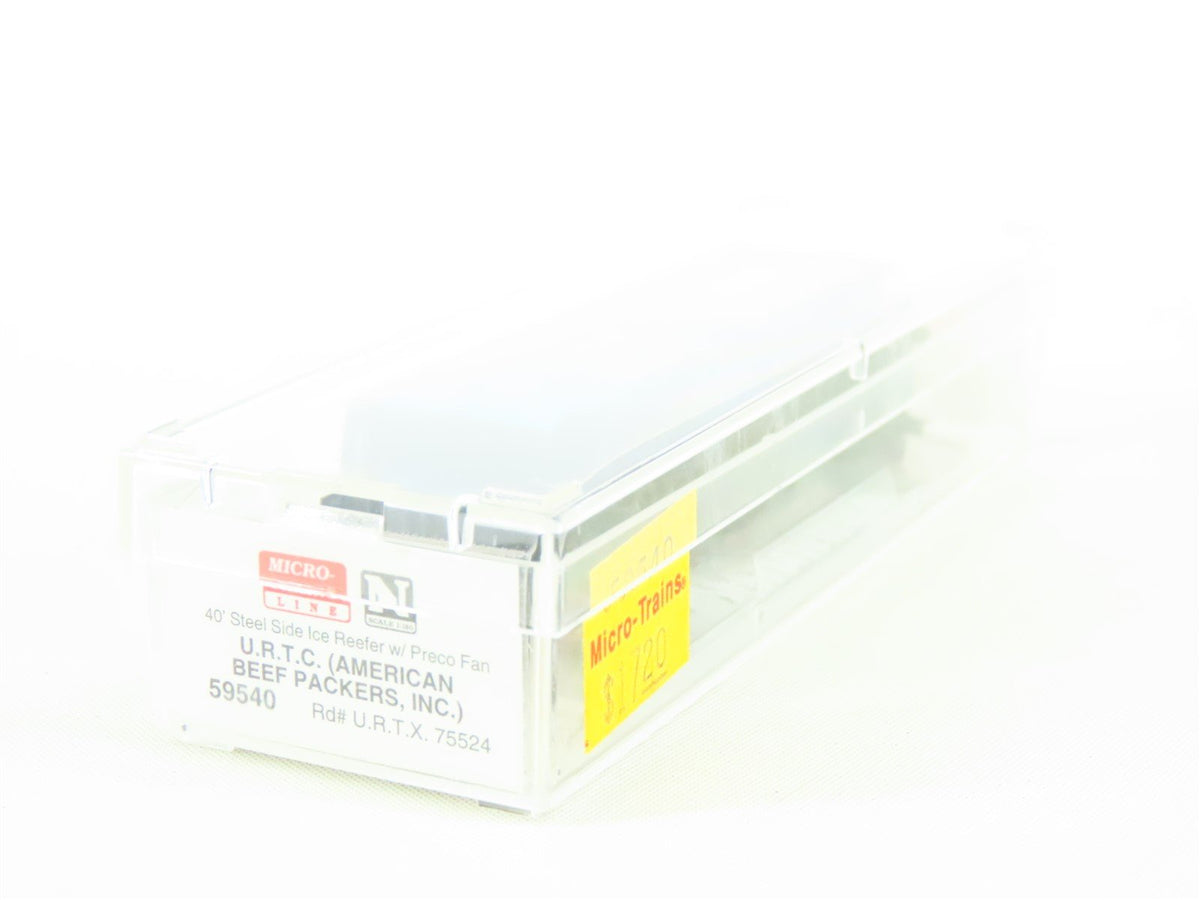N Scale Micro-Trains MTL 59540 URTX American Beef Packers 40&#39; Reefer #75524