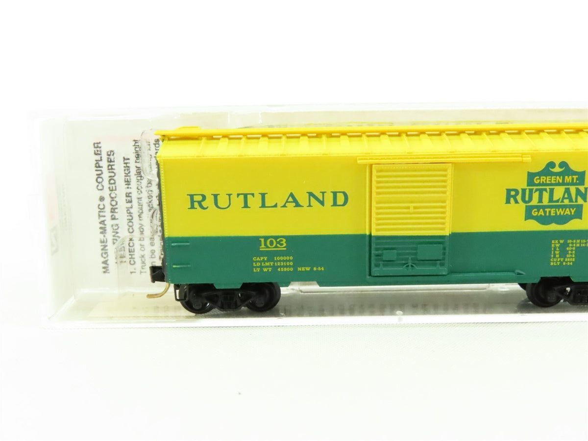 N Scale Micro-Trains MTL 20146 Rutland Green Mt. Gateway 40&#39; Box Car #103