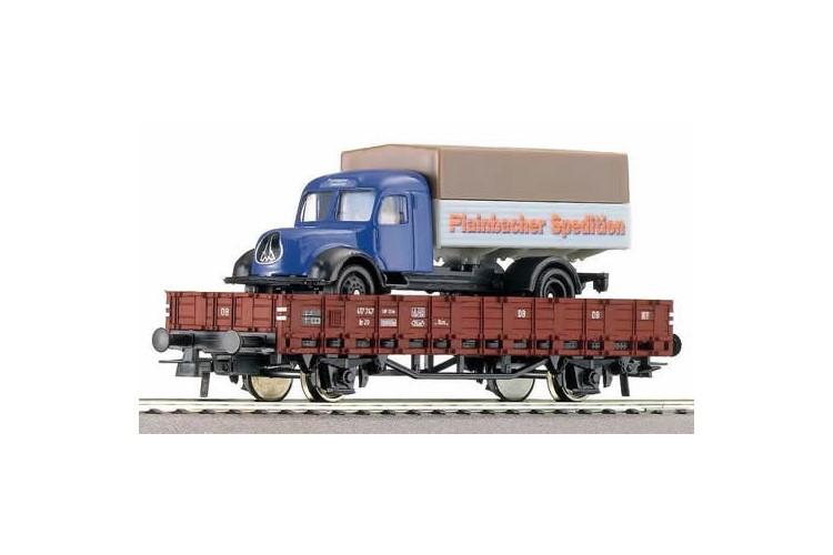 HO Scale Roco 56023 DB German Federal Flat Car #747 w/Truck