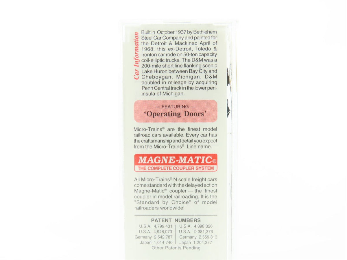 N Scale Micro-Trains MTL 79030 D&amp;M Detroit &amp; Mackinac 50&#39; Steel Box Car #3440