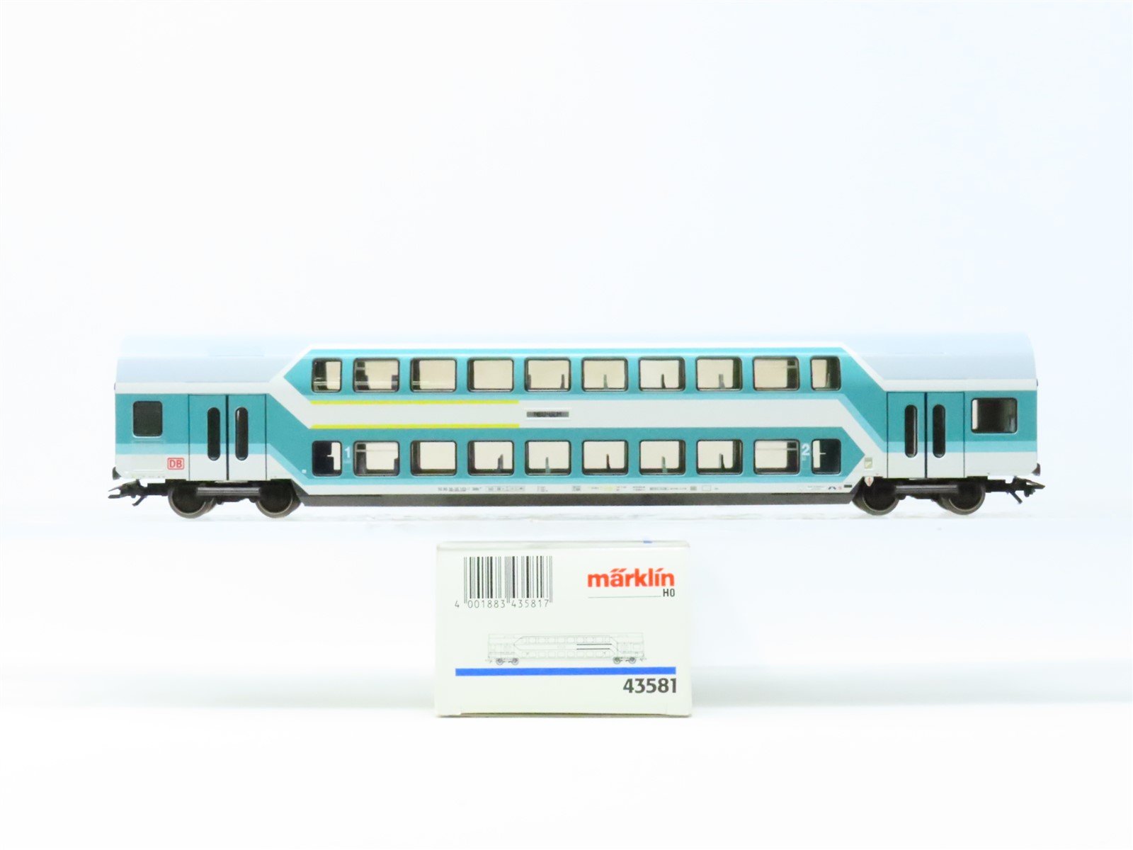 HO Marklin #43581 DB Deutsche Bahn Bi-Level 1st & 2nd Class Coach Passenger