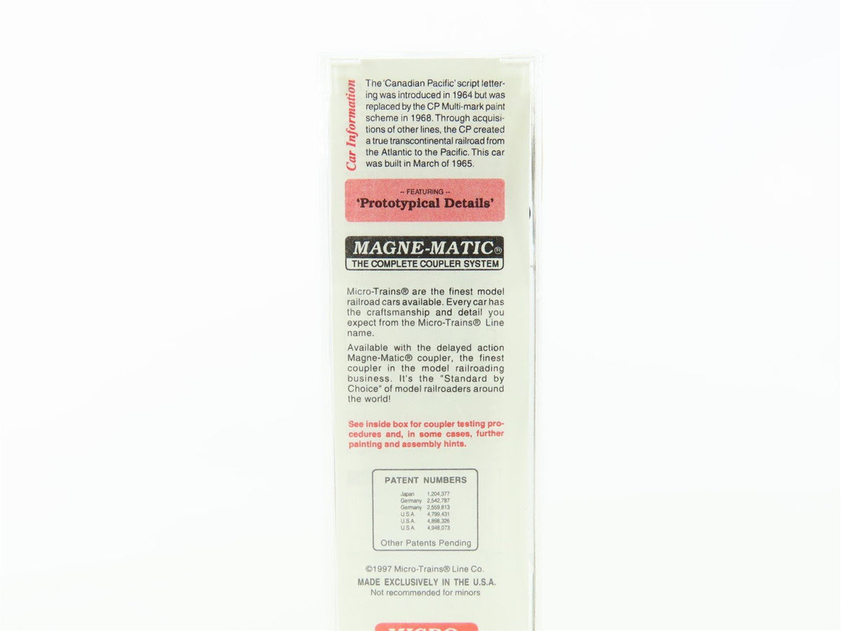 N Scale Micro-Trains MTL 32170 CP Canadian Pacific 50&#39; Plug Door Box Car #80275
