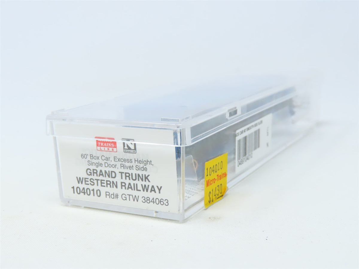 N Scale Micro-Trains MTL 104010 GTW Grand Trunk Western 60&#39; Box Car #384063