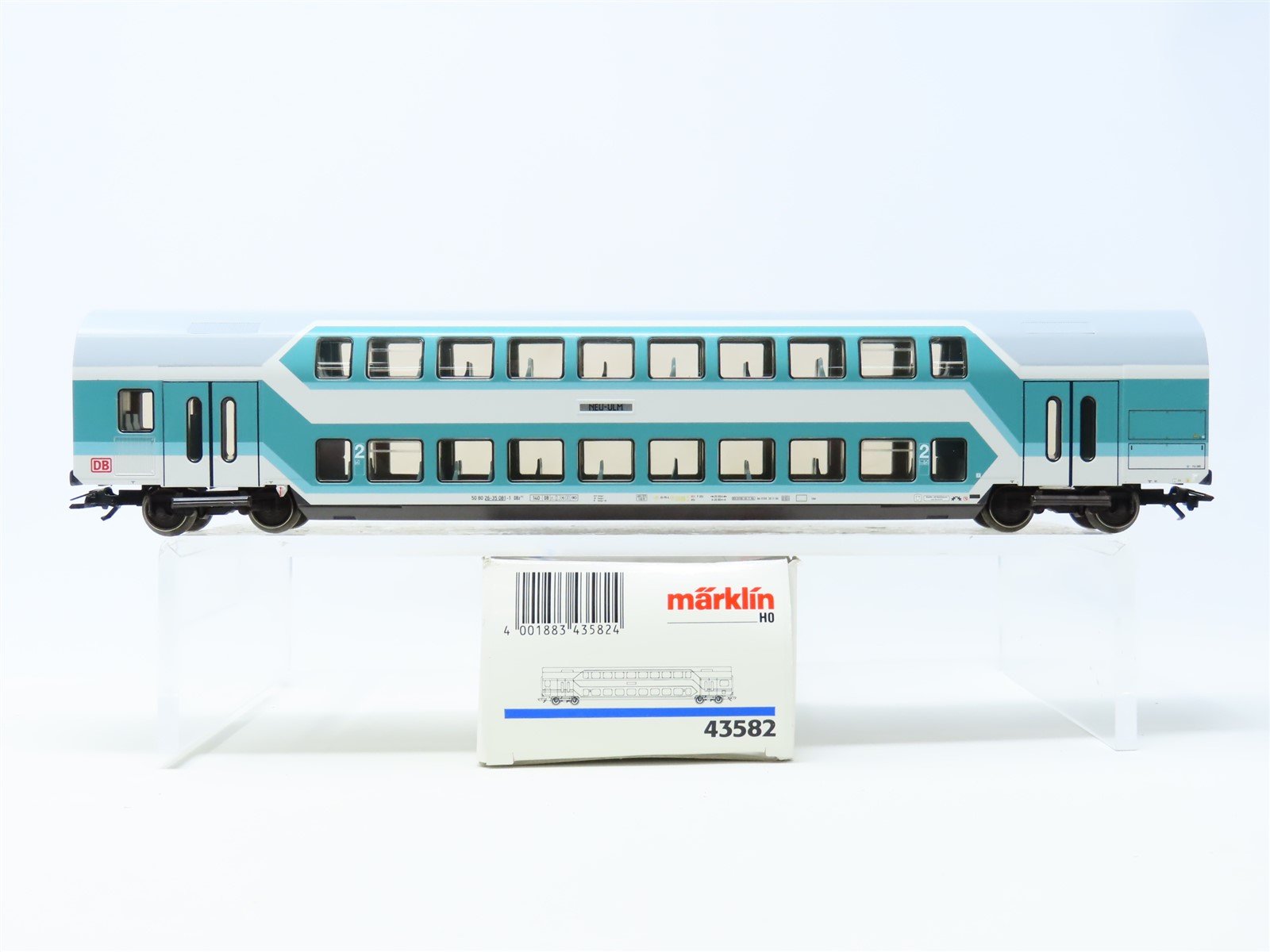 HO Scale Marklin #43582 DB Deutsche Bahn Bi-Level 2nd Class Coach Passenger