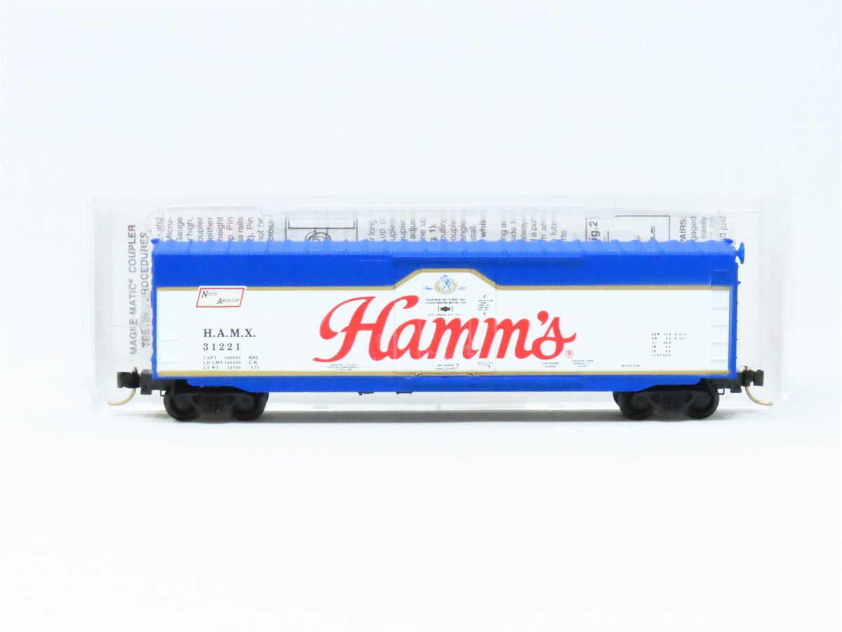 N Scale Micro-Trains MTL 38230 HAMX Hamm&#39;s 50&#39; Plug Door Box Car #31221