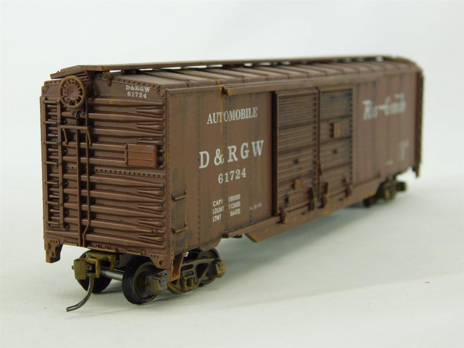 HO D&RGW Denver & Rio Grande Western Double Door Box Car #61724 - Pro Custom