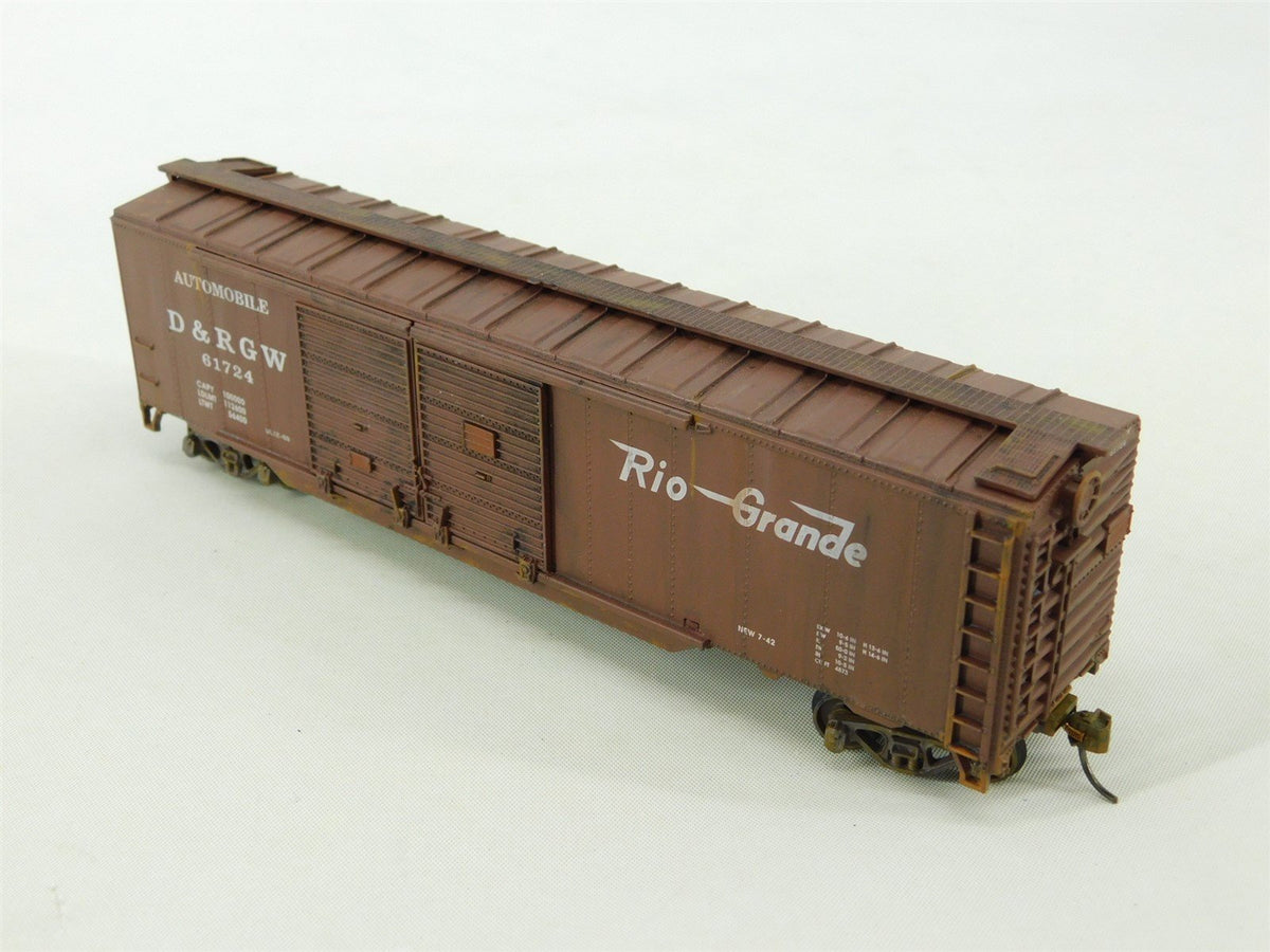 HO  D&amp;RGW Denver &amp; Rio Grande Western Double Door Box Car #61724 - Pro Custom