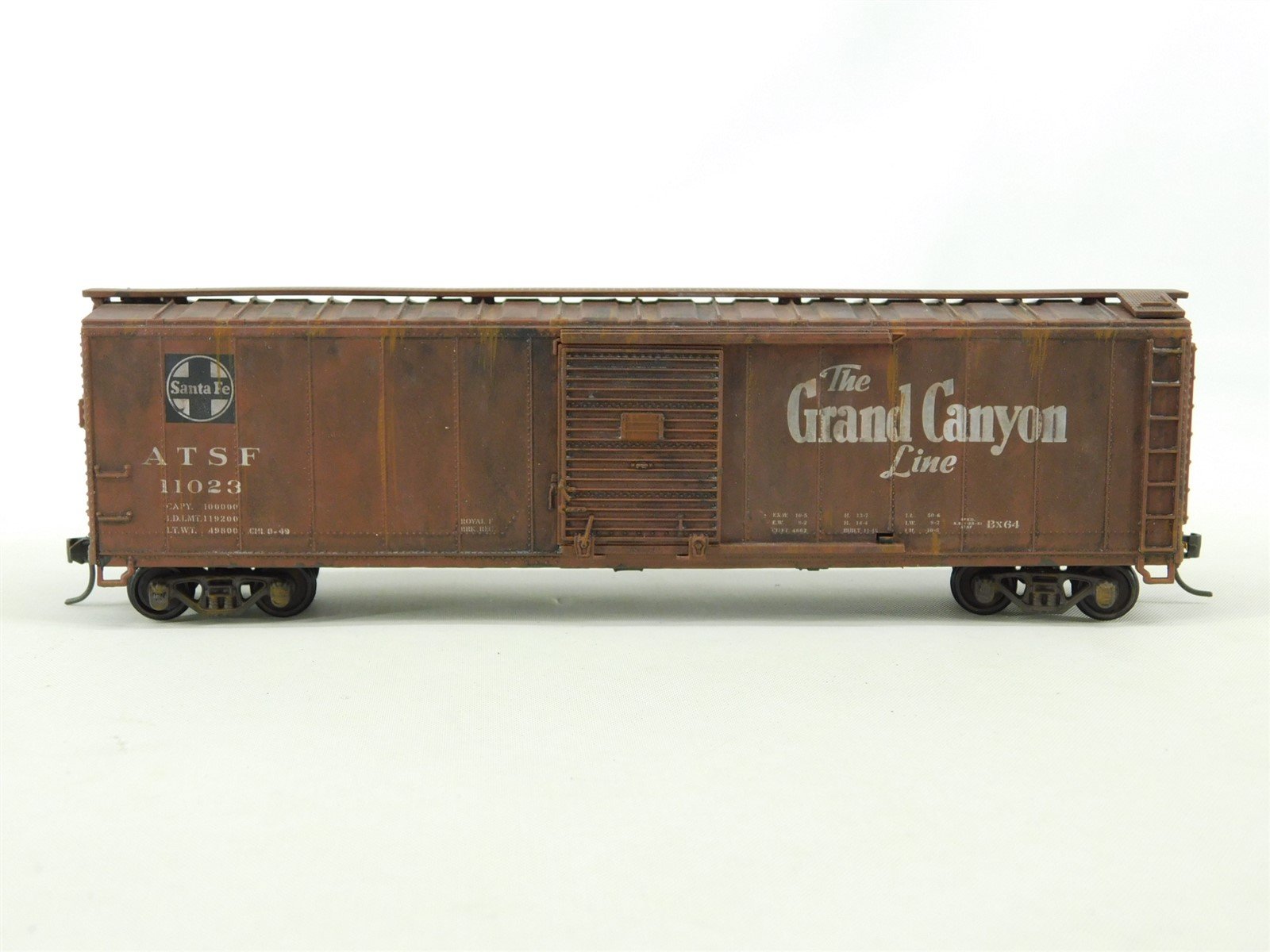 HO ATSF Santa Fe Grand Canyon Single Door Box Car #11023 - Pro Custom