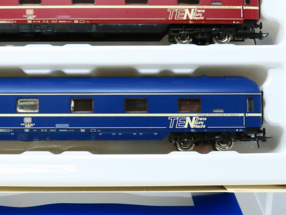 HO Scale Roco 44132 DB DSG TEN &quot;Trans Euro Nacht&quot; 3-Car Sleeper Passenger Set