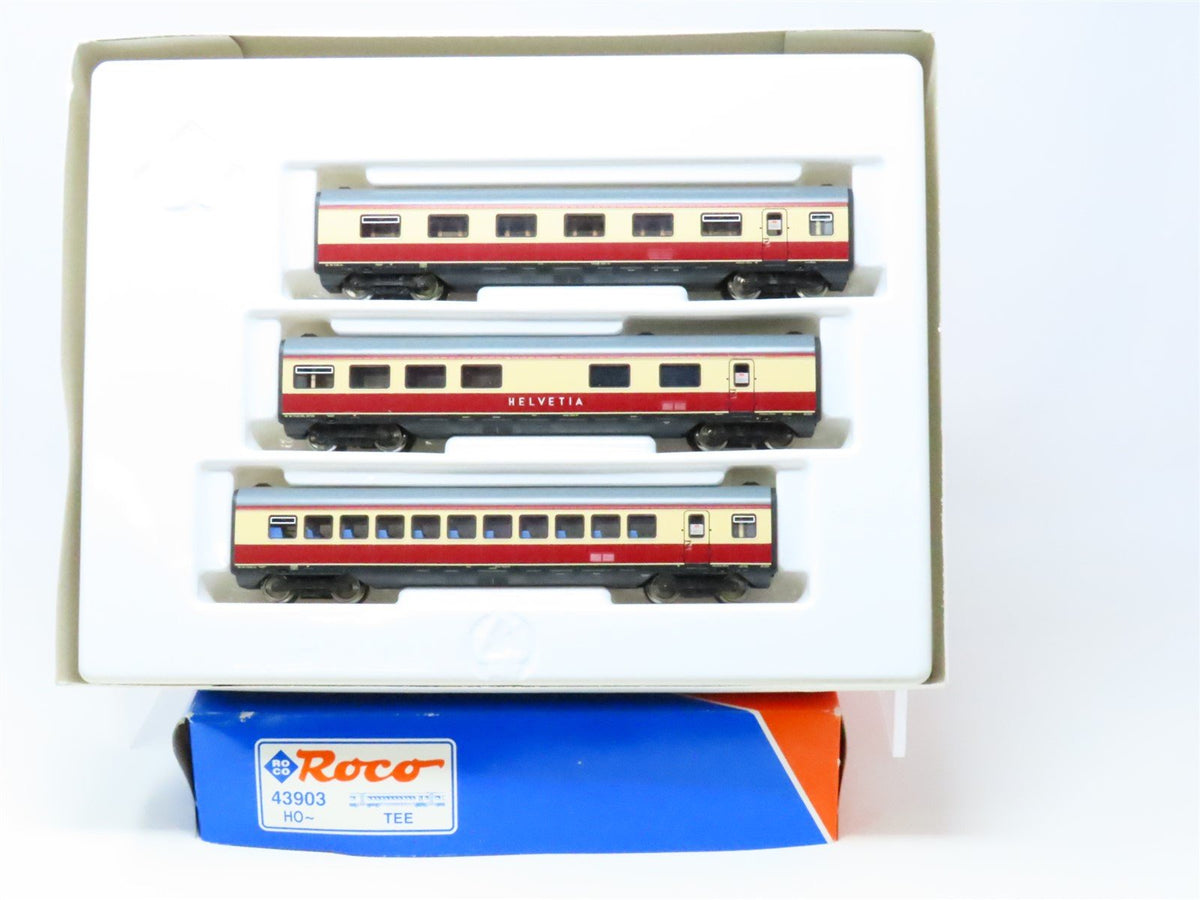 HO Scale Roco 43903 TEE Trans Europ Express 3-Car Passenger Add-On Set