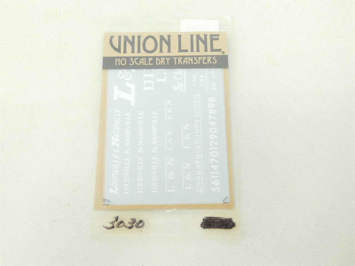 HO Scale Union Line L&amp;N Louisville &amp; Nashville Dry Transfer Decals