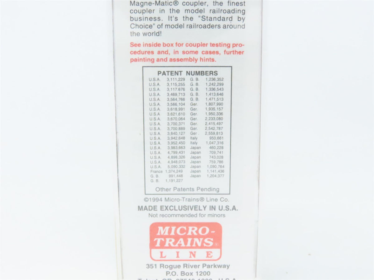 N Scale Micro-Trains MTL #23210 GN Great Northern 40&#39; Double Door Box Car #3484