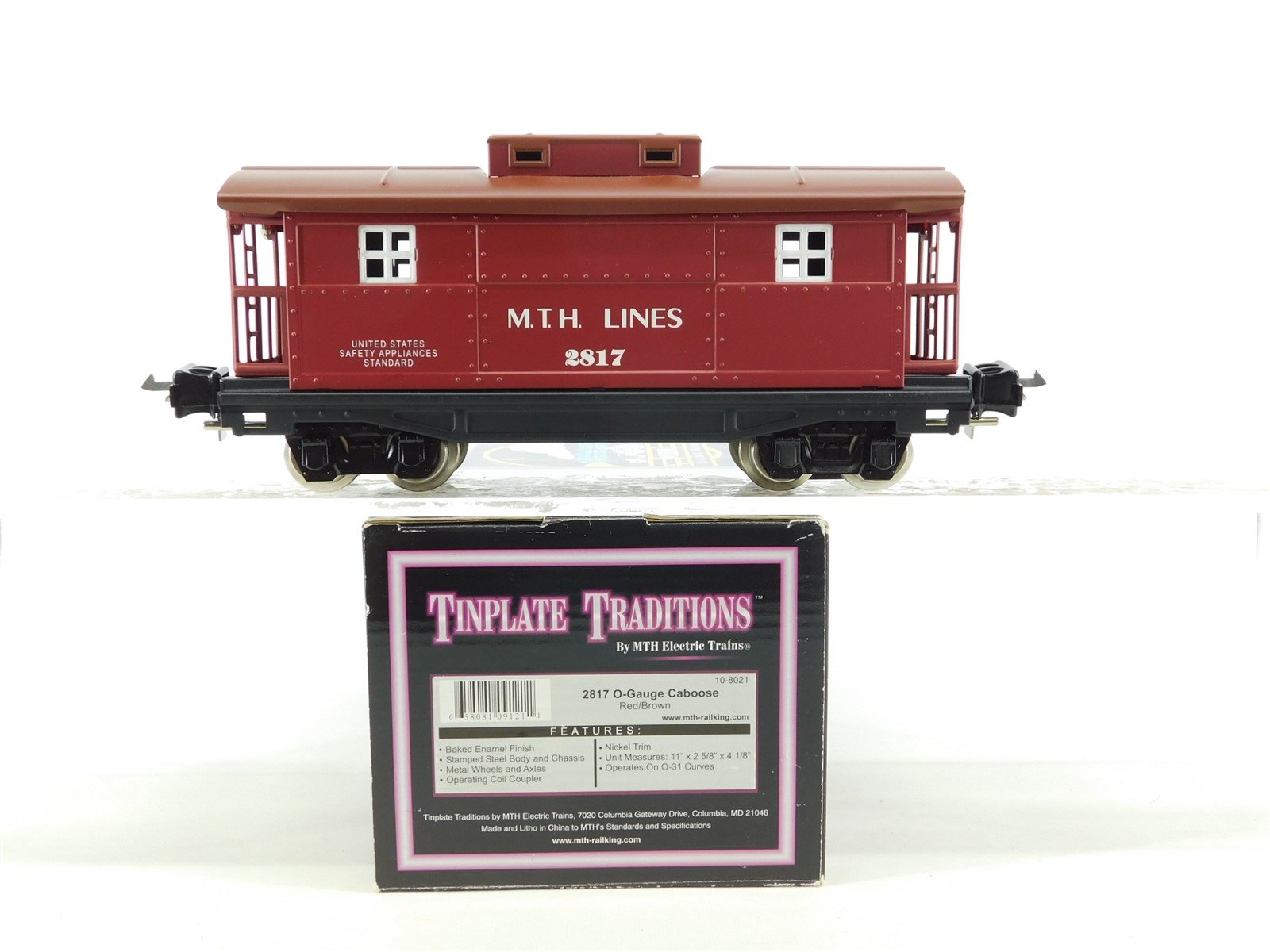 O Gauge 3-Rail MTH Tinplate Traditions 10-8021 MTH Lines Caboose #2817