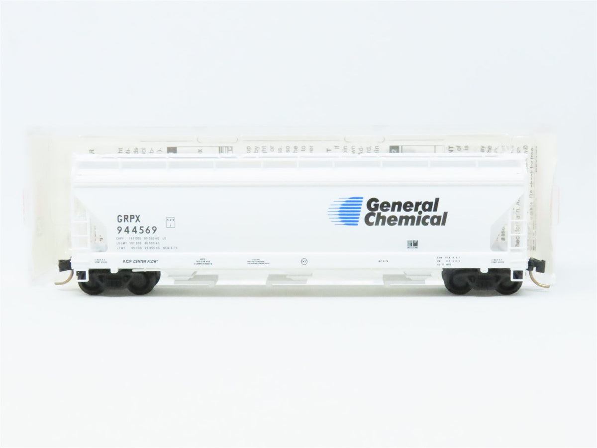 N Micro-Trains MTL #94020 GRPX General Chemical 3-Bay Center Flow Hopper #944569