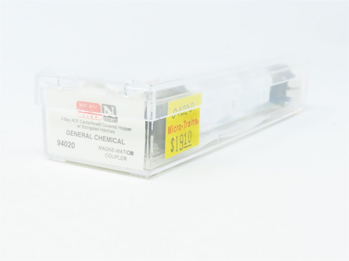 N Micro-Trains MTL #94020 GRPX General Chemical 3-Bay Center Flow Hopper #944569