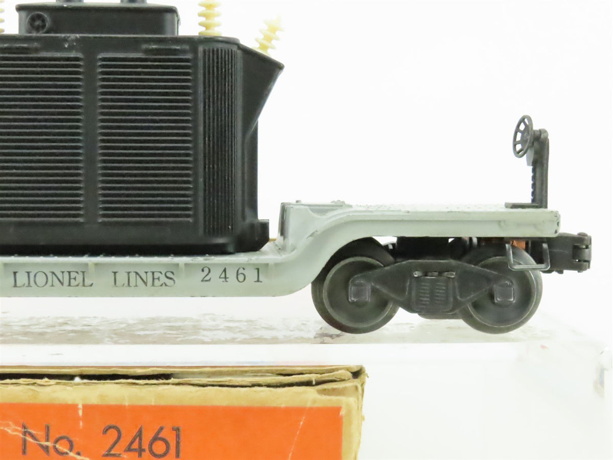 O Gauge 3-Rail Lionel Lines Depressed Center Flat Car #2461 w/Transformer Load