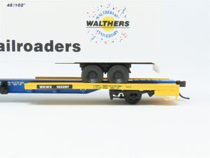 HO Walthers 949-1 WKWX 65th Anniversary Front Runner Flat Car #193297 w/Trailer