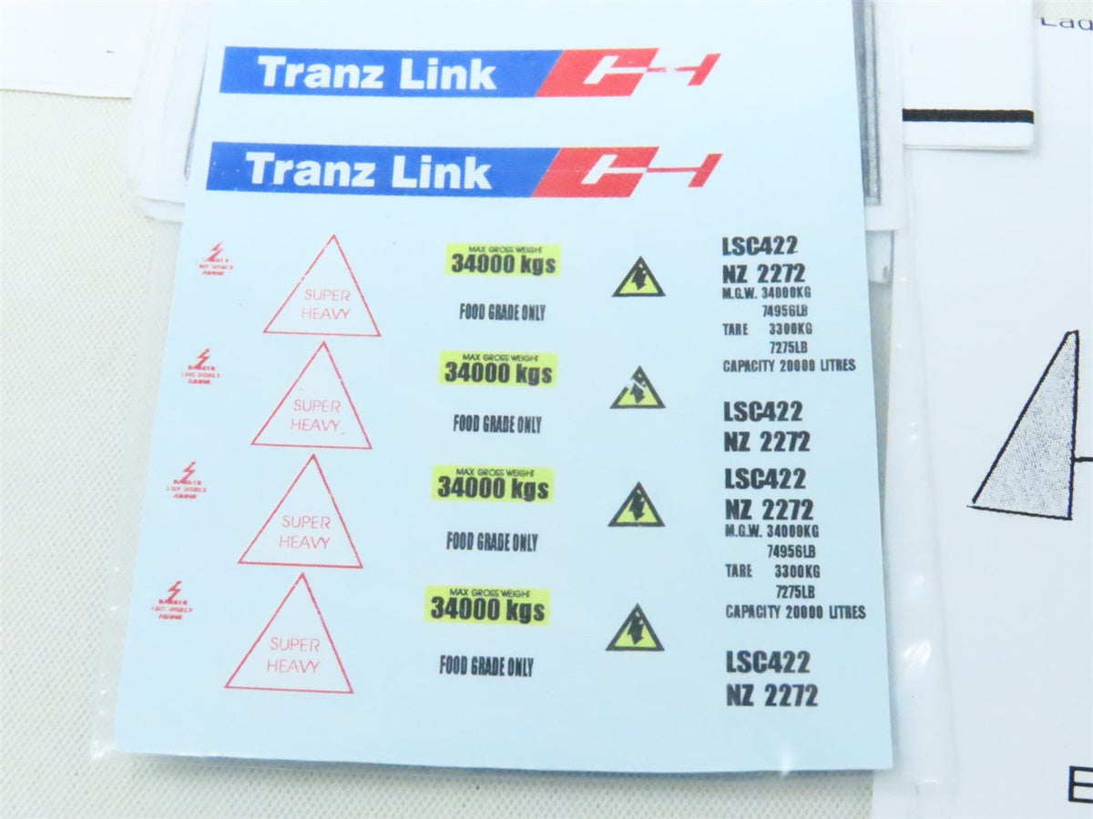 HO Scale Trackside Kit Tranz Link 20&#39; Liquid Tank Container w/ Solid End Braces