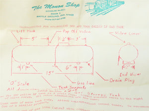 O 1/48 Scale The Monon Shop Kit 500 & 1000 Gallon LP Gas Tank