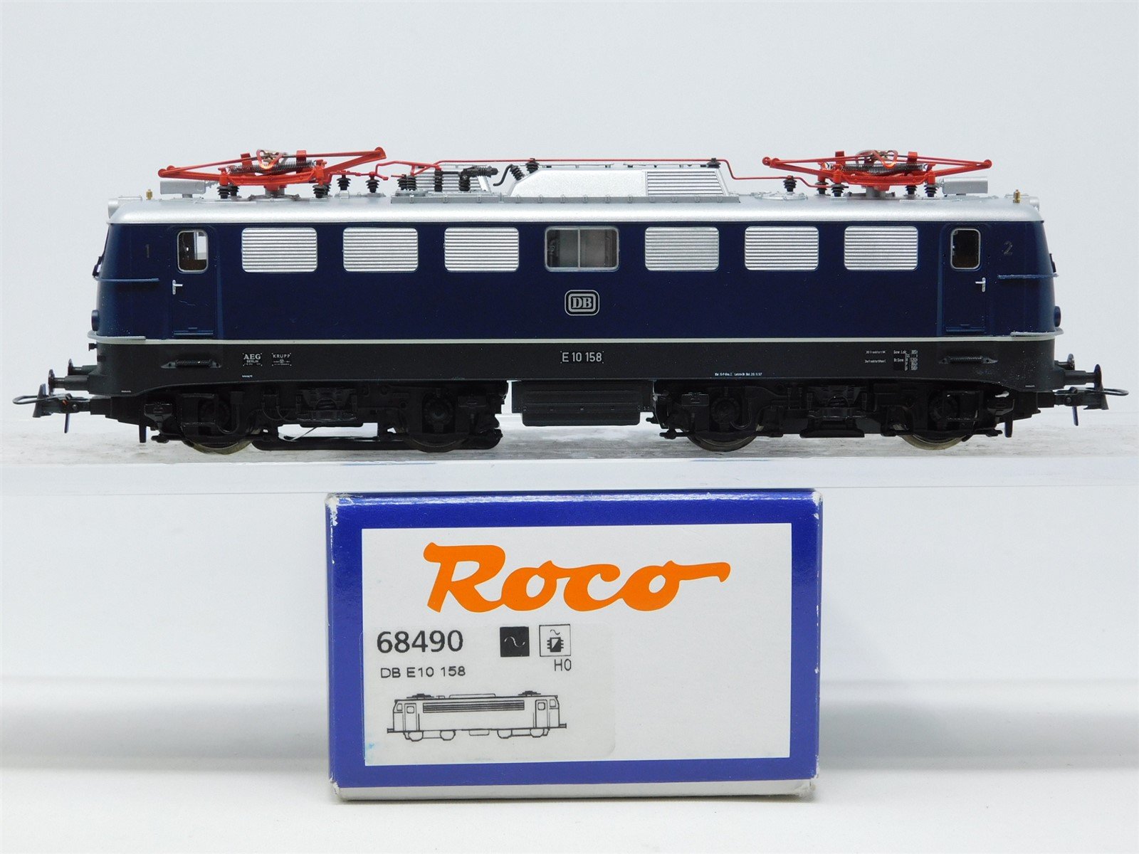 HO Scale 3-Rail Roco 68490 DB German Federal Class BR E10 Electric #158 w/DCC