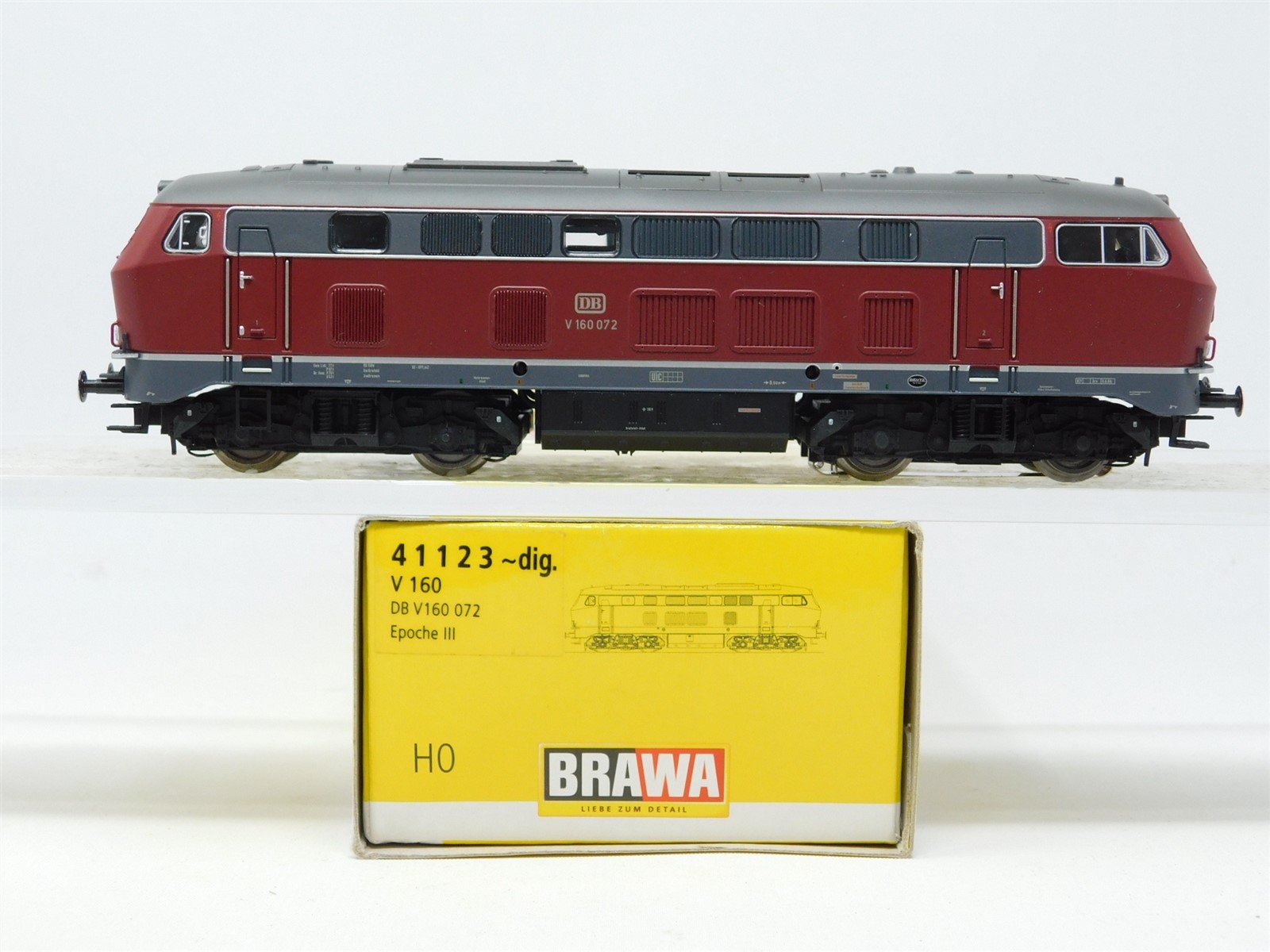 HO Scale 3-Rail BRAWA 41123 DB German Federal Class V160 Diesel #072 w/DCC