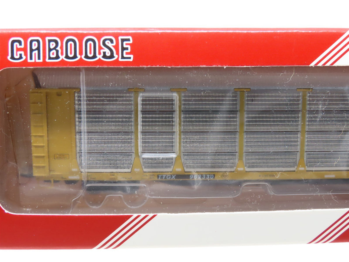 N Red Caboose/BLW #BNSF&#39;NI&#39;-12 TTGX BNSF Railway Bi-Level Auto Rack #962330