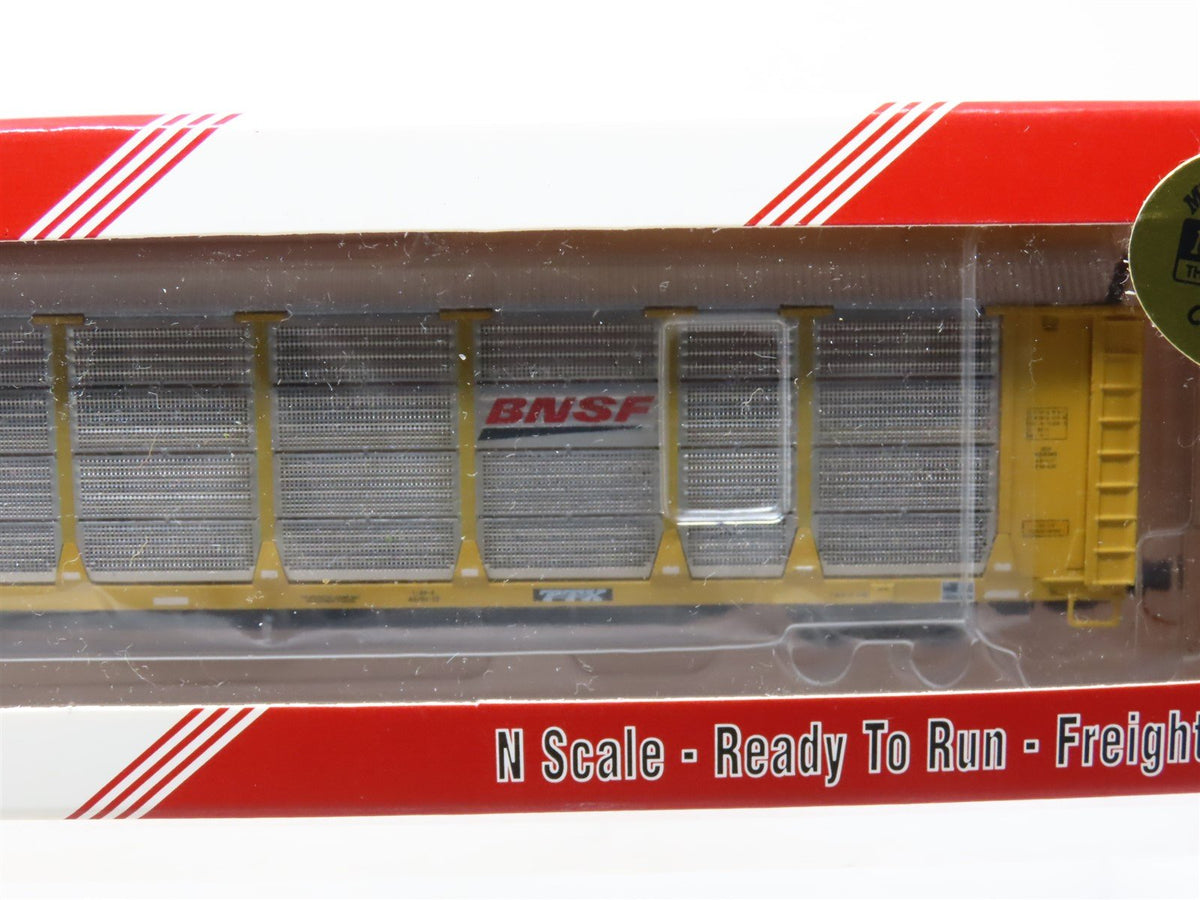 N Red Caboose/BLW #BNSF&#39;NI&#39;-12 TTGX BNSF Railway Bi-Level Auto Rack #962330