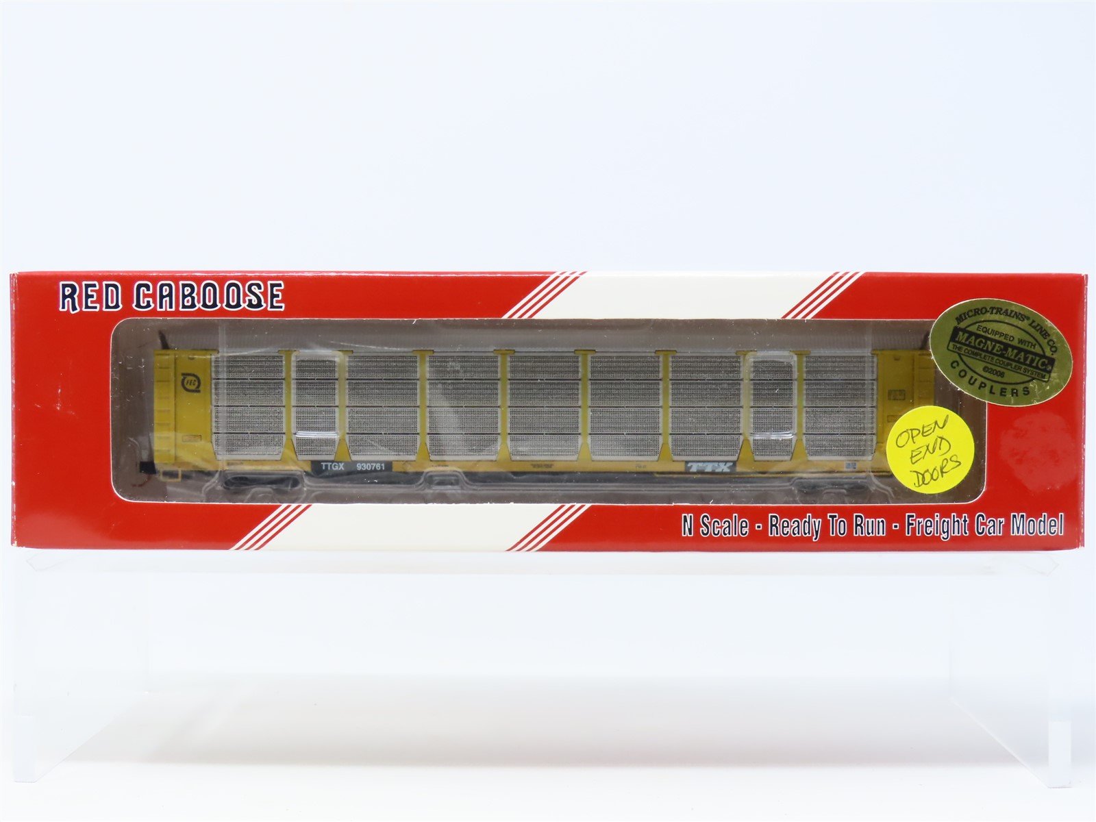 N Scale Red Caboose #FEC-8 TTGX FEC Florida East Coast Bi-Level Auto Rack 930761