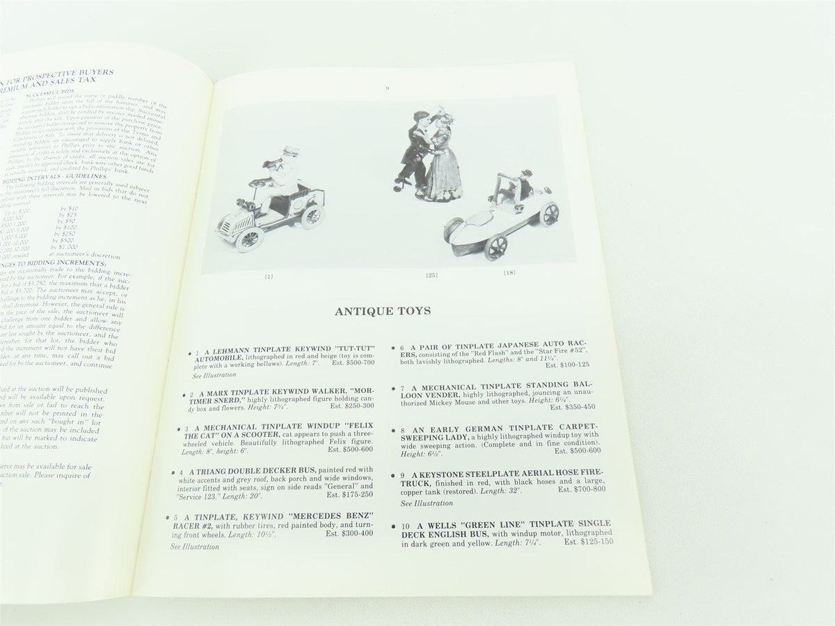 Toys, Trains and Dolls Oct. 10, 1987 by Phillips ©1987 SC Book