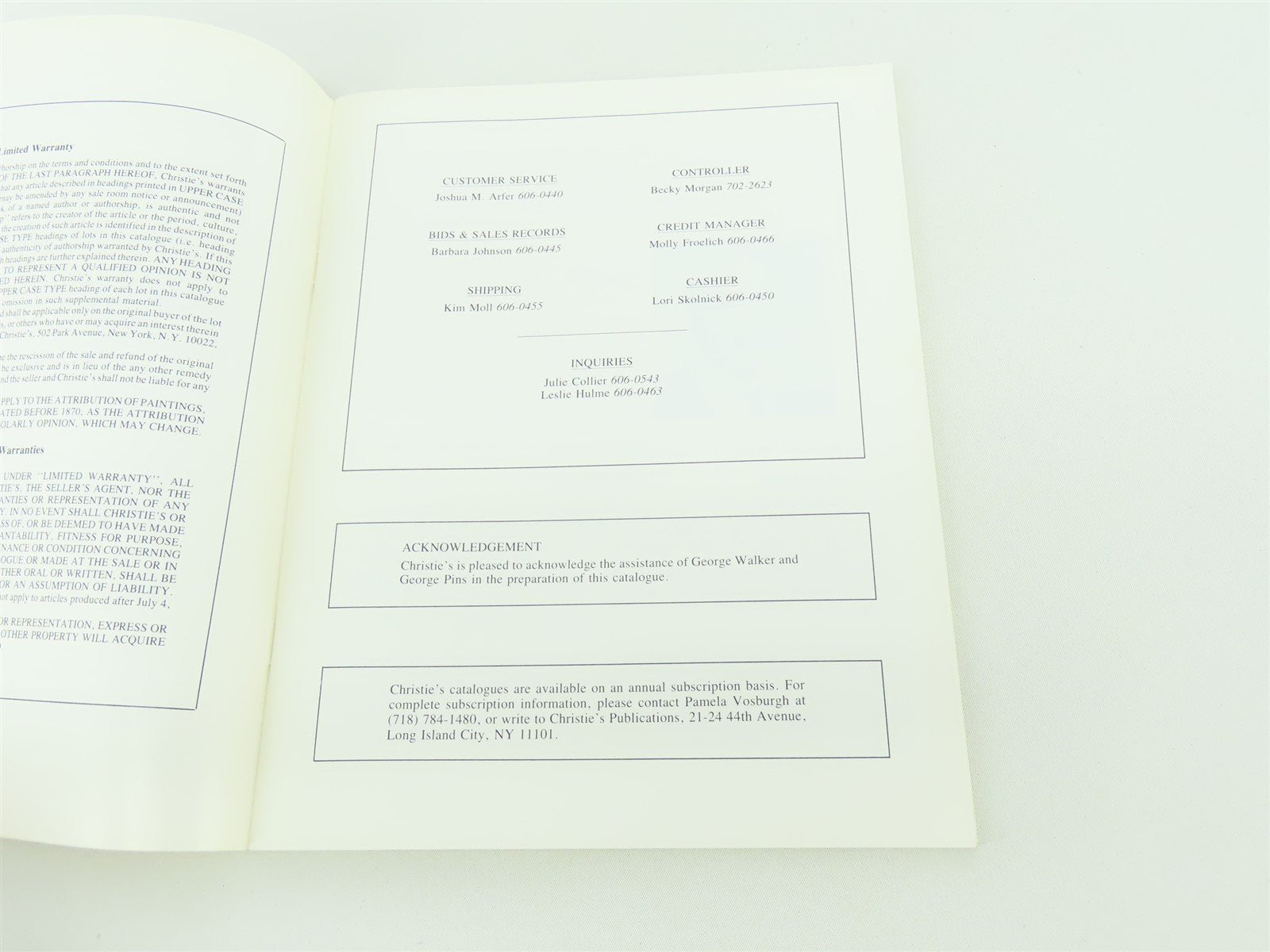 The Gasque Collection of Toy Trains by Christie's ©1986 SC Book