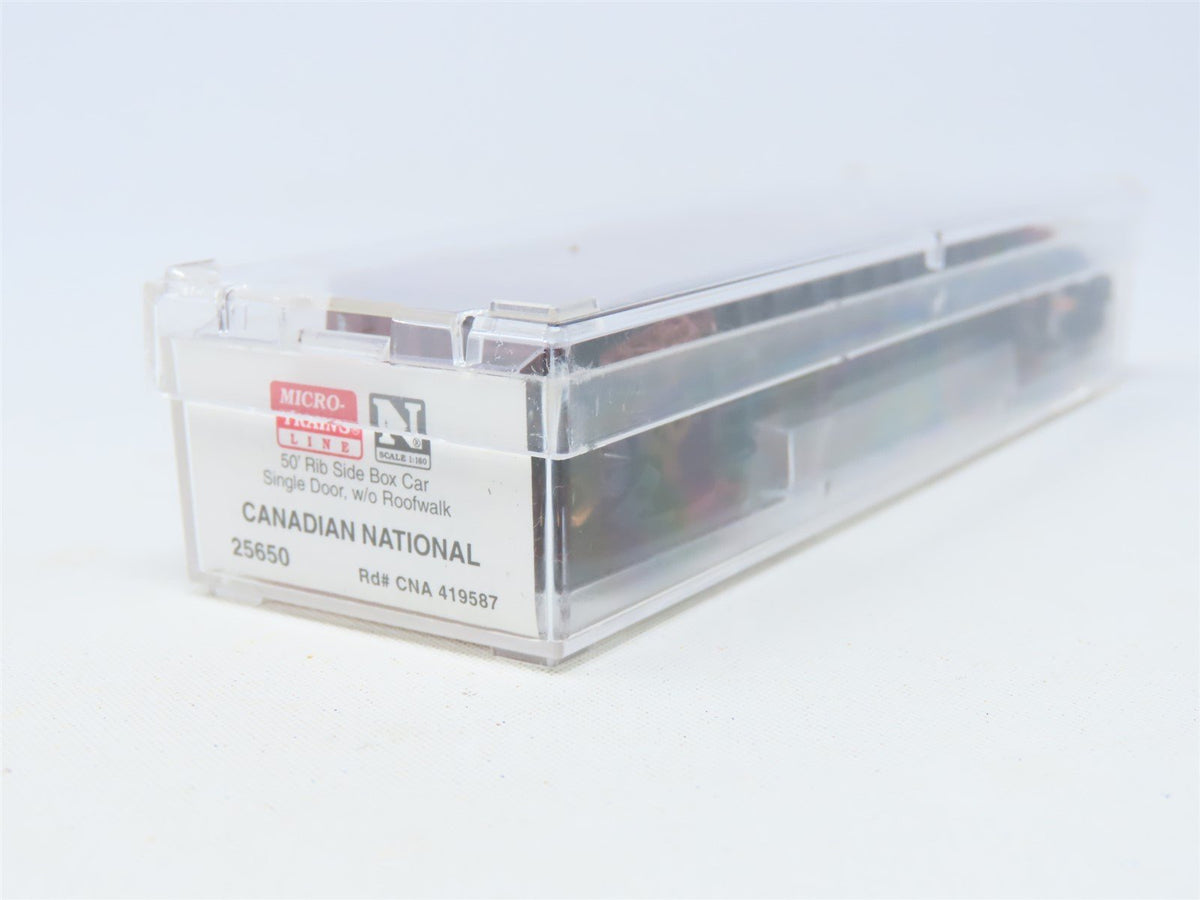 N Scale Micro-Trains MTL #25650 CNA CN Canadian National 50&#39; Box Car #419587