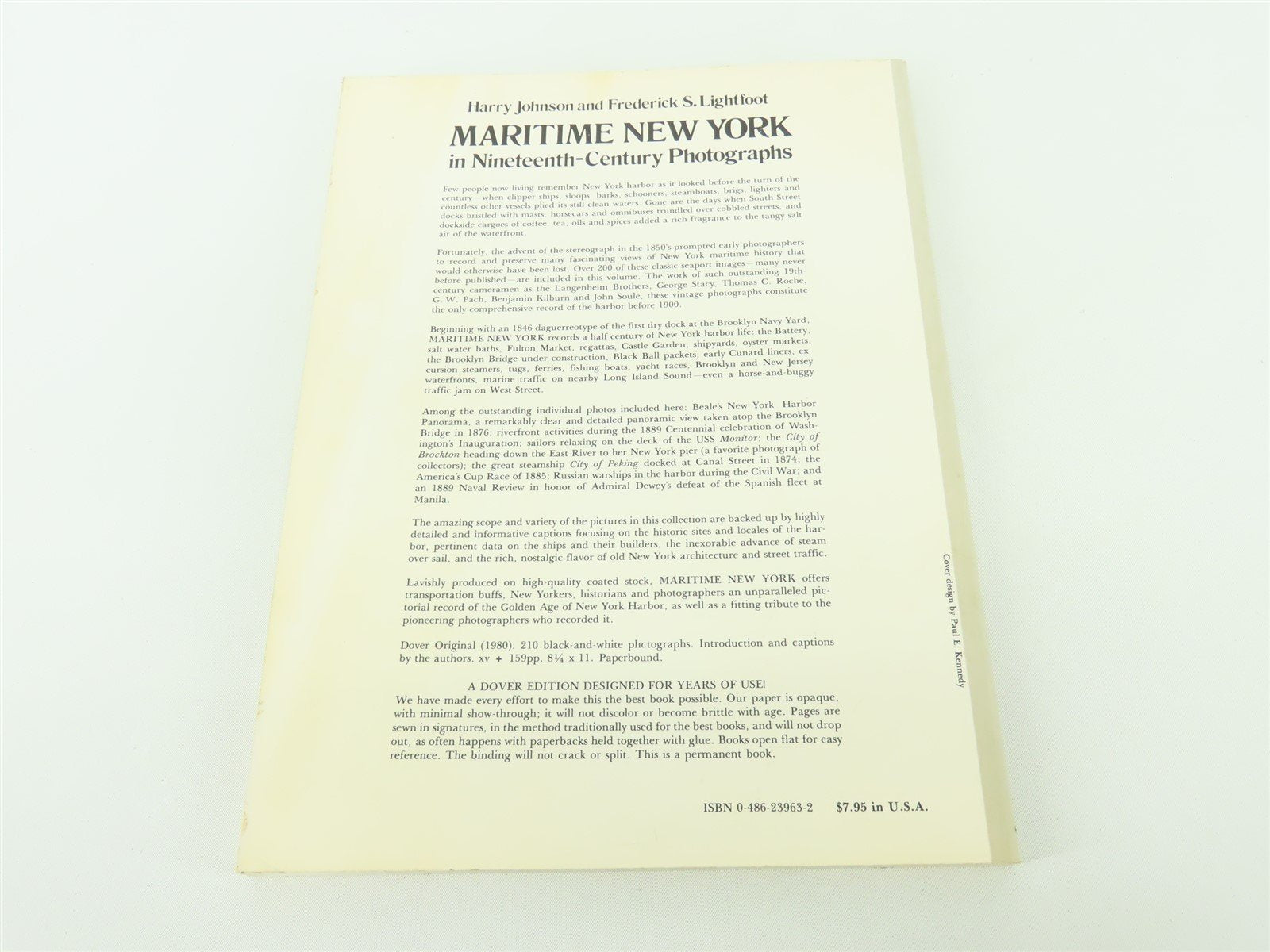 Maritime New York in Nineteenth-Century by Johnson & Lightfoot ©1980 SC Book