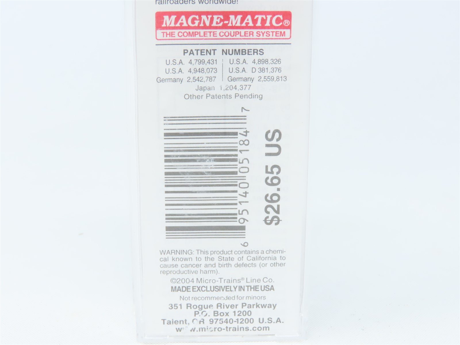 N Micro-Trains MTL #81720 BNAU Burlington Northern Omaha 48' Container #686003