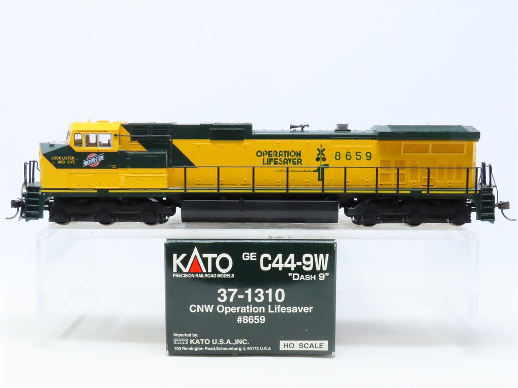 HO KATO 37-1310 CNW Operation Lifesaver GE C44-9W Dash 9 Diesel #8659 -DCC  Ready