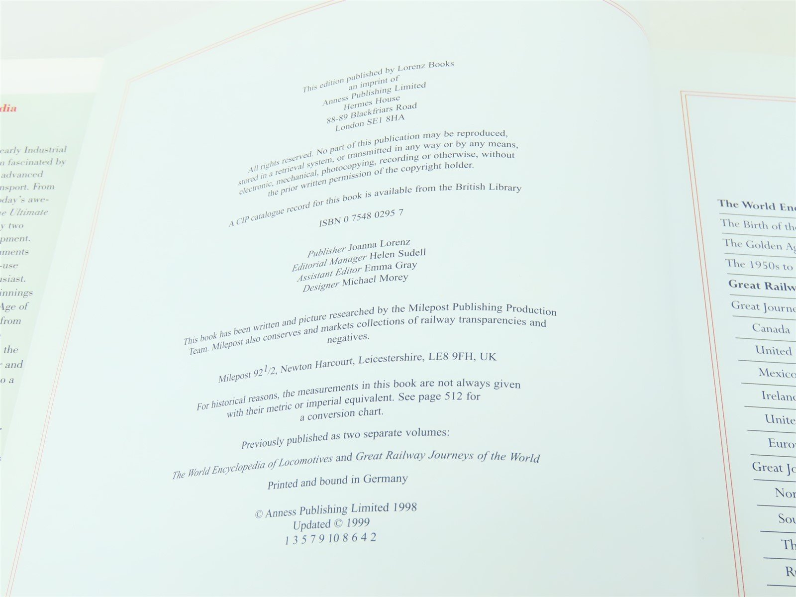 The Ultimate Encyclopedia of Steam & Rail by Colin Garratt ©2000 HC Book