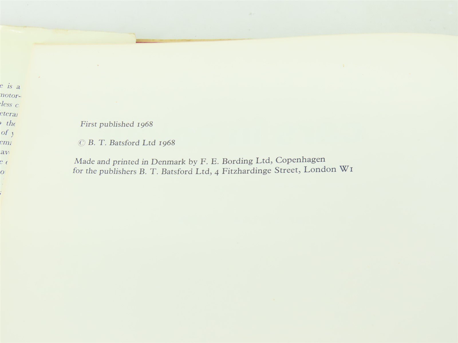 Cars In Colour by Michael Sedgwick ©1968 HC Book