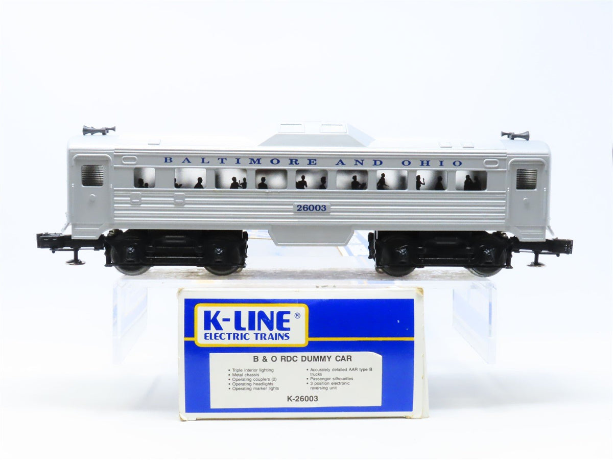 O Gauge 3-Rail K-Line K-26003 B&amp;O RDC Rail Diesel Car #26003 - Unpowered