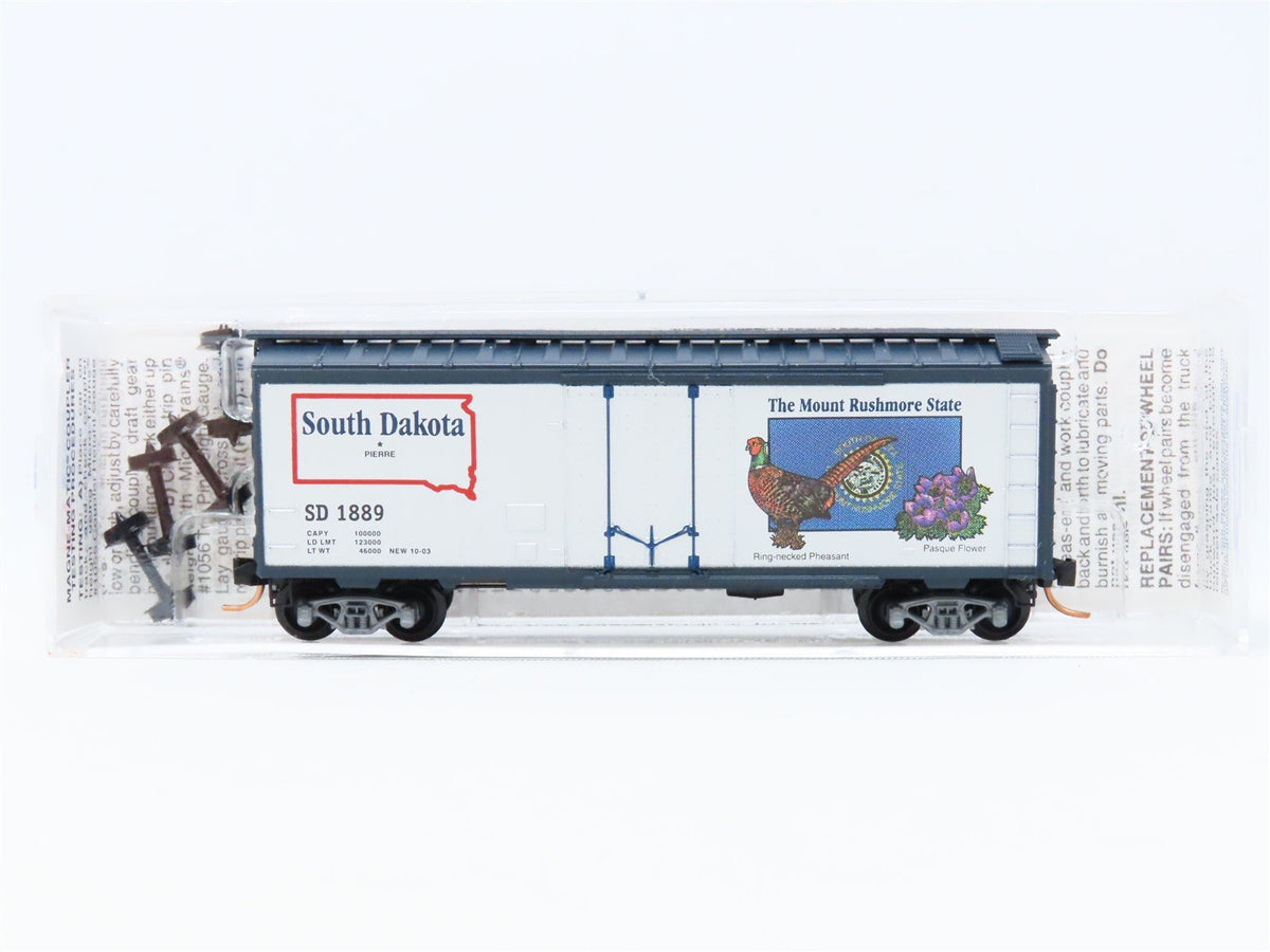 N Scale Micro-Trains MTL 21371 SD South Dakota State Car 40&#39; Steel Box Car #1889