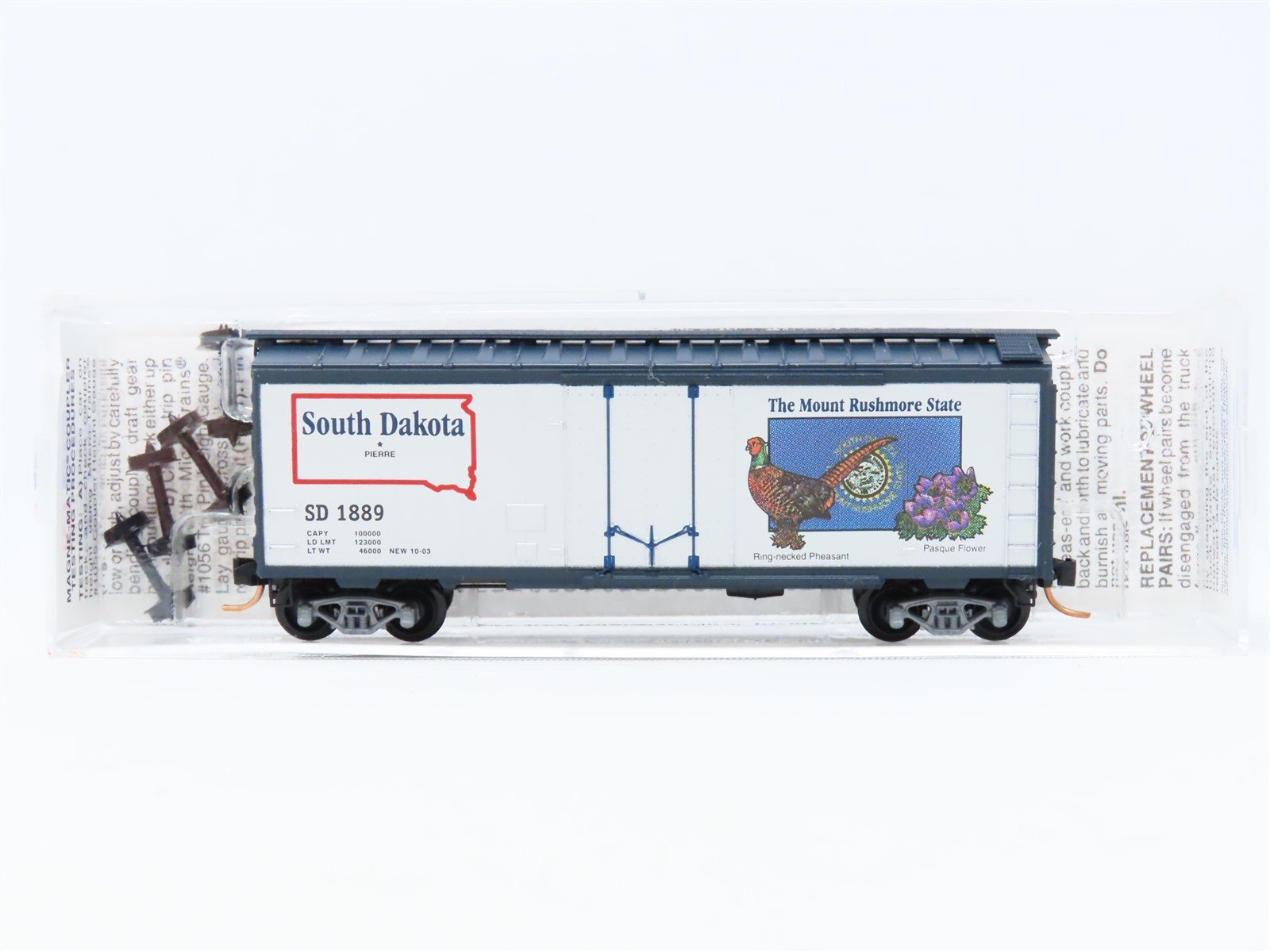 N Scale Micro-Trains MTL 21371 SD South Dakota State Car 40' Steel Box Car #1889