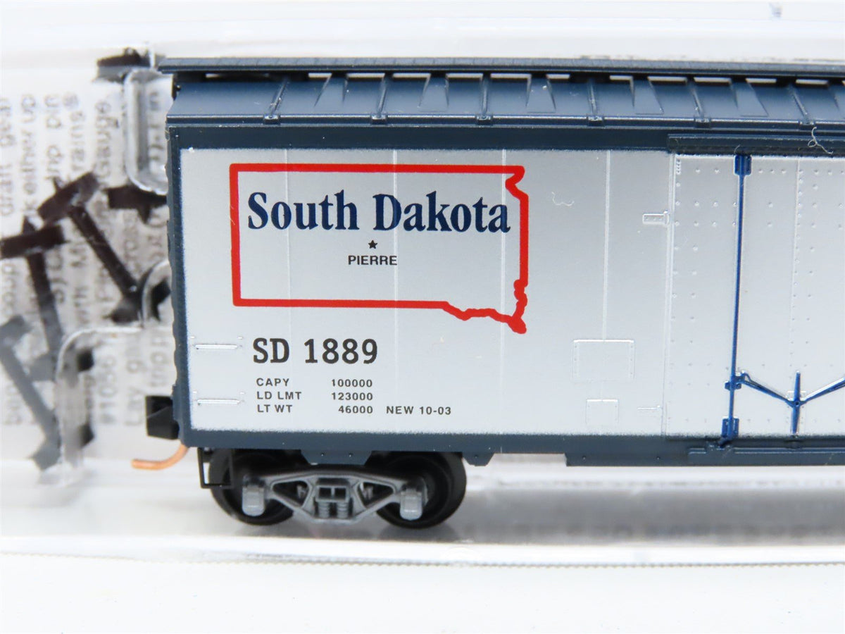 N Scale Micro-Trains MTL 21371 SD South Dakota State Car 40&#39; Steel Box Car #1889