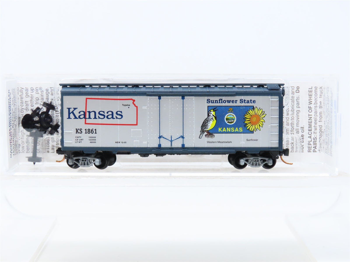 N Scale Micro-Trains MTL 02100396 KS Kansas State Car 40&#39; Box Car #1861