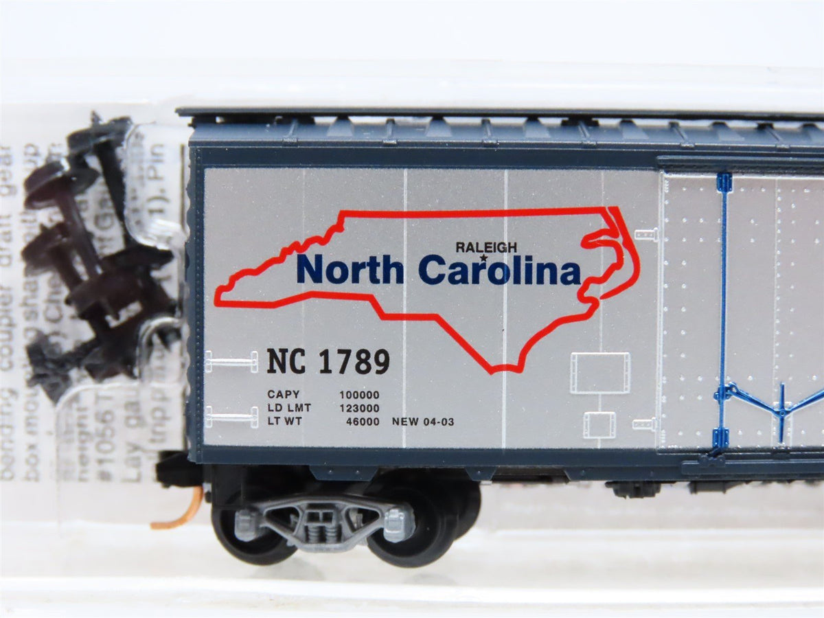 N Scale Micro-Trains MTL 21350 NC North Carolina State Car 40&#39; Box Car #1789