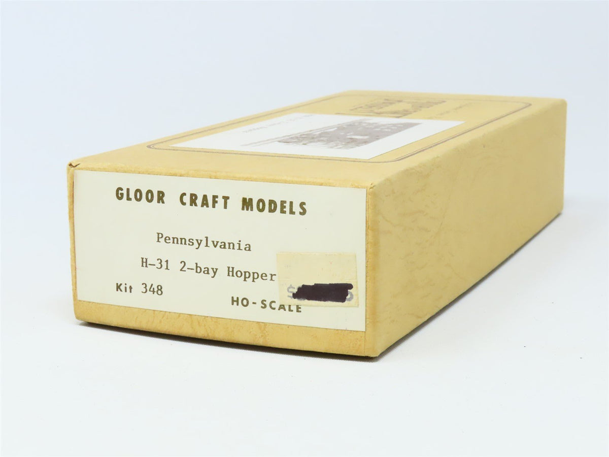 HO Scale Gloor Craft Models Kit #348 PRR Pennsylvania H-31 2-Bay Hopper