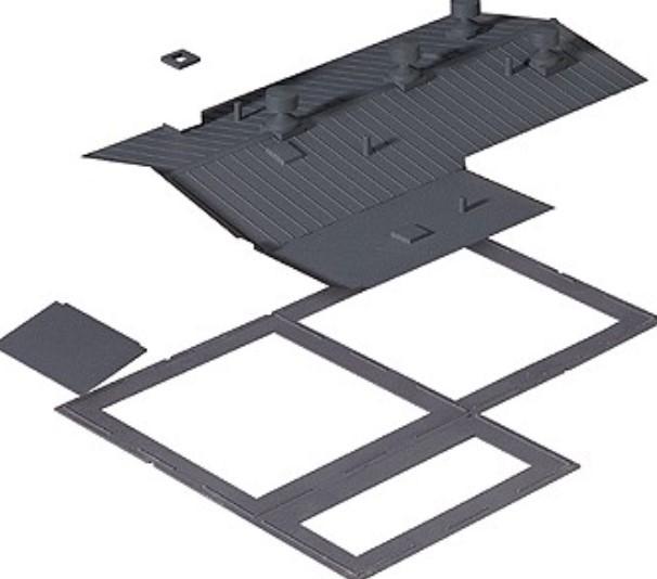 HO 1/87 Scale Walthers Cornerstone Modulars Kit #933-3720 Peaked Roof &amp; Base