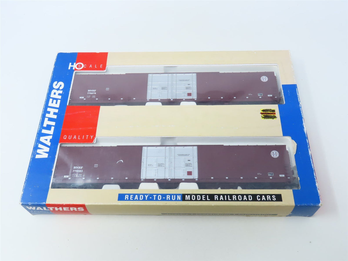 HO Scale Walthers 932-23518 BNSF Railways 86&#39; Hi-Cube 4-Door Box Car Set 2-Pack