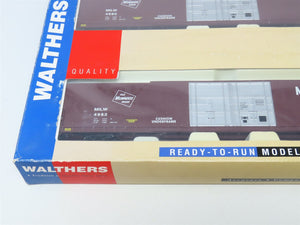 HO Scale Walthers 932-23513 MILW Milwaukee Road 86' 4-Door Box Car Set 2-Pack