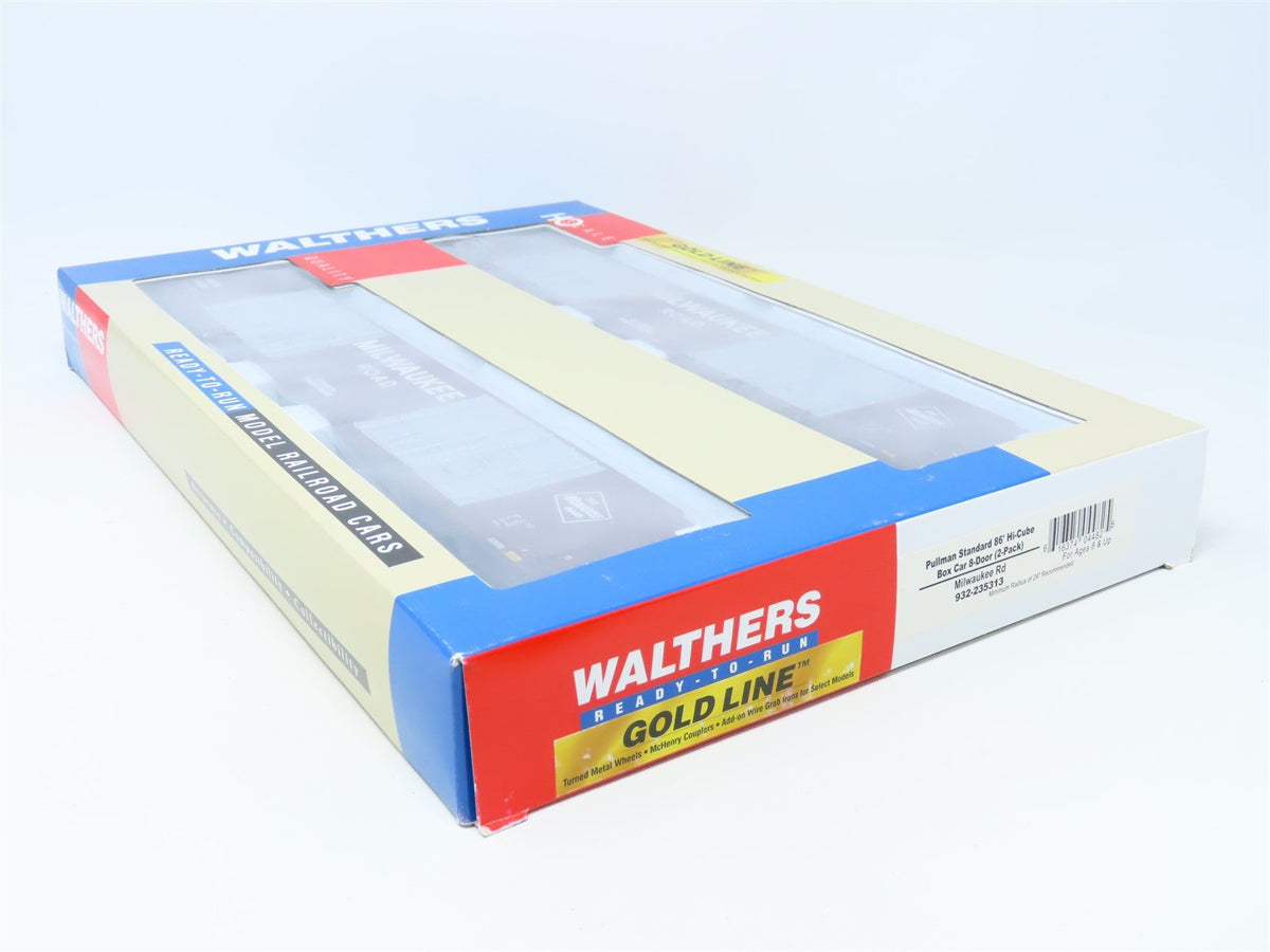 HO Walthers Gold Line 932-235313 MILW Milwaukee 86&#39; 8-Door Box Car Set 2-Pack