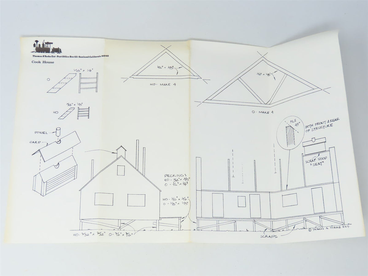 HO 1/87 Scale Thomas A. Yorke Kit #HO-122 Cook House
