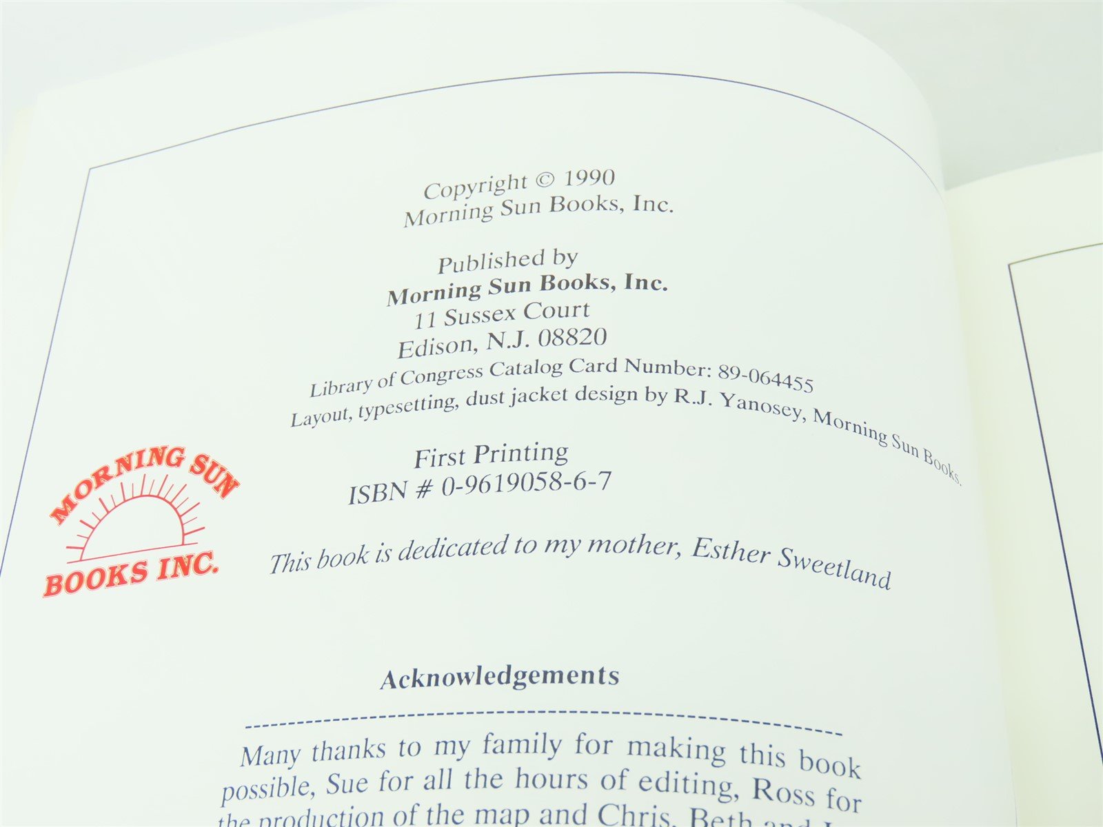 Morning Sun: NYC System Lightning Stripes by David Sweetland ©1990 HC Book