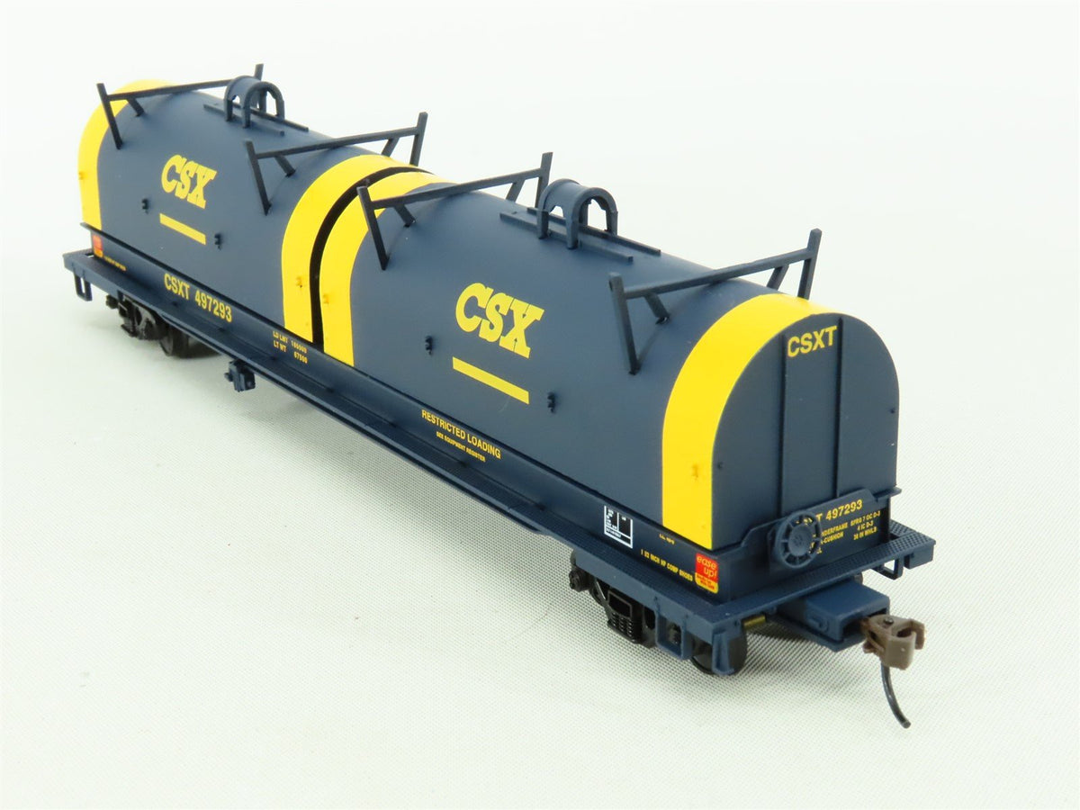 HO Scale Walthers 932-3822 CSXT Cushion Round Hoods Coil Car #497293